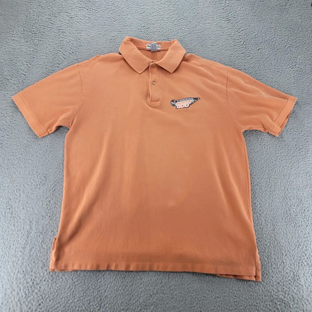 Desert Wash Shirt Mens Large Orange 2003 Brickyard 400 Vintage Racing Polo